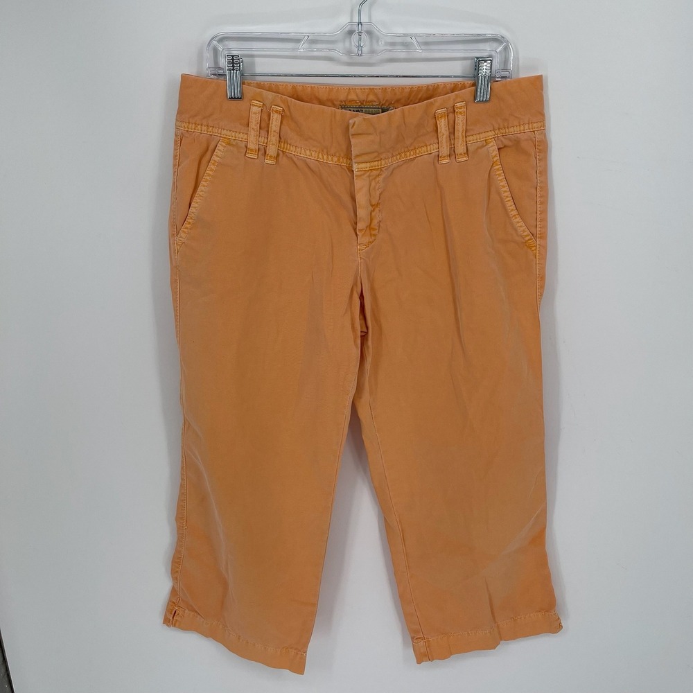 Old Navy Y2K Women's Orange Low Waist Chino Capri Pants Size 10